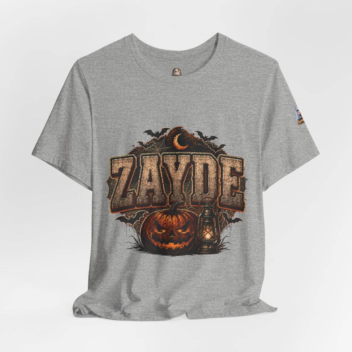 Halloween Pumpkin Name Tee — “ZAYDE” Vintage Spooky Graphic T-Shirt