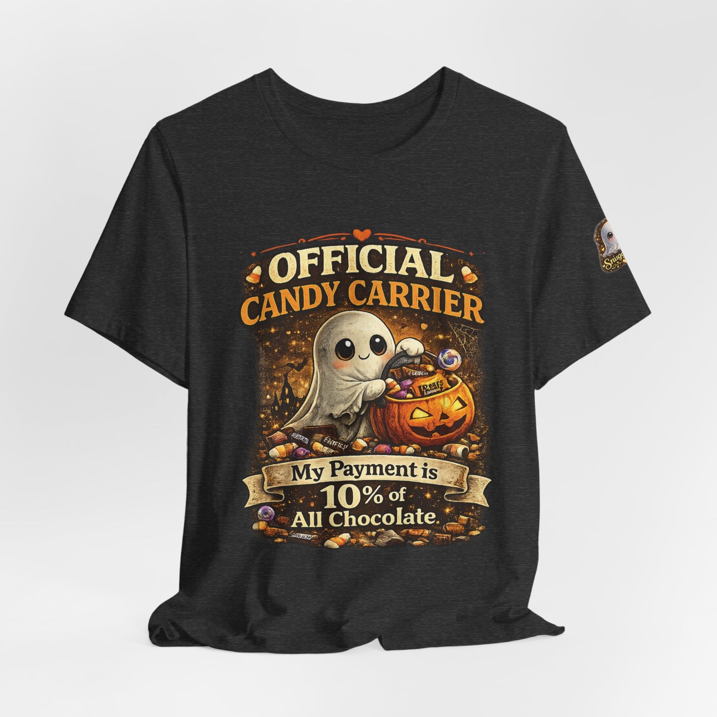 Official Candy Carrier T‑Shirt — "My Payment is 10% of All Chocolate" Halloween Tee