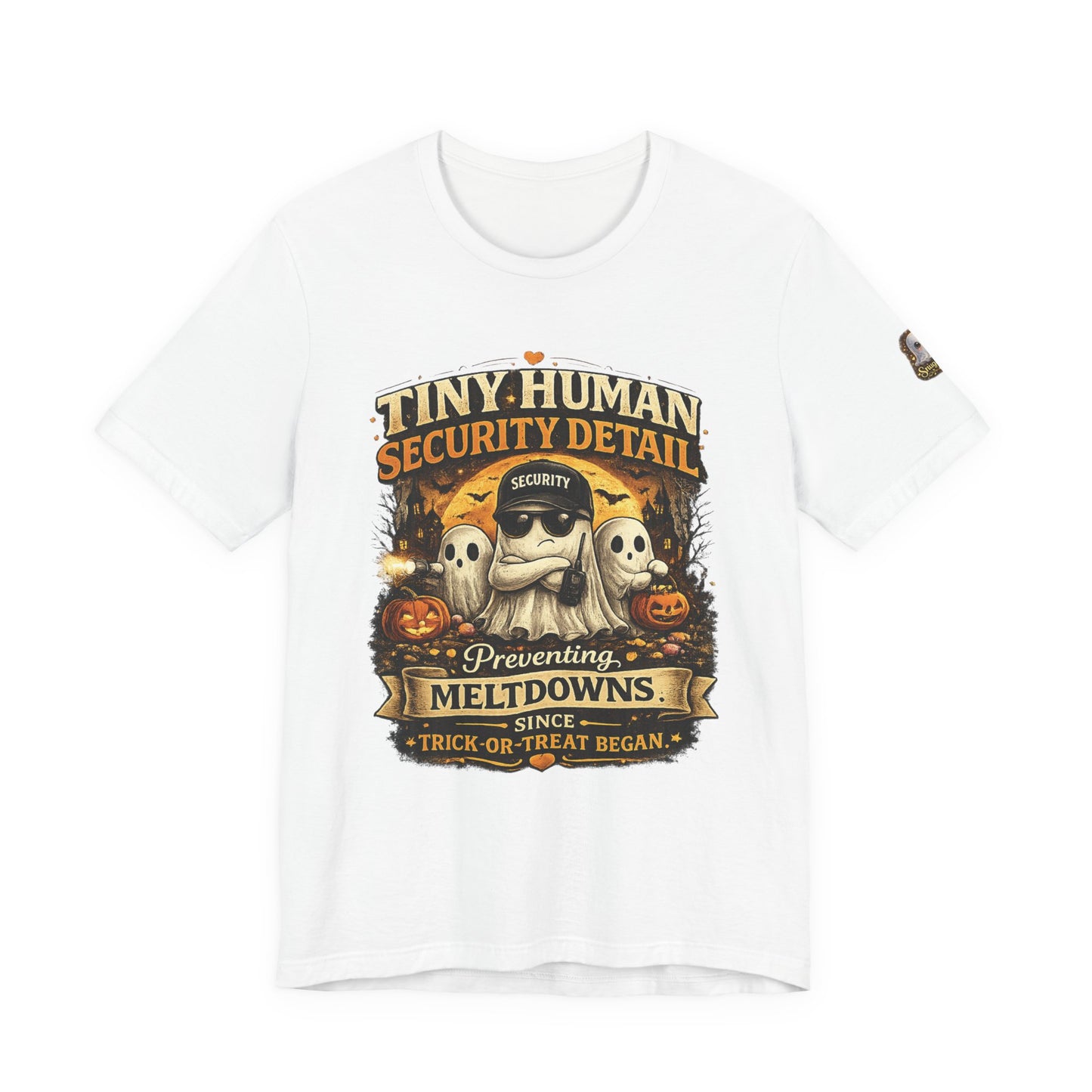 T-Shirt - Tiny Human Security Detail Halloween Baby Tee (Preventing Meltdowns)
