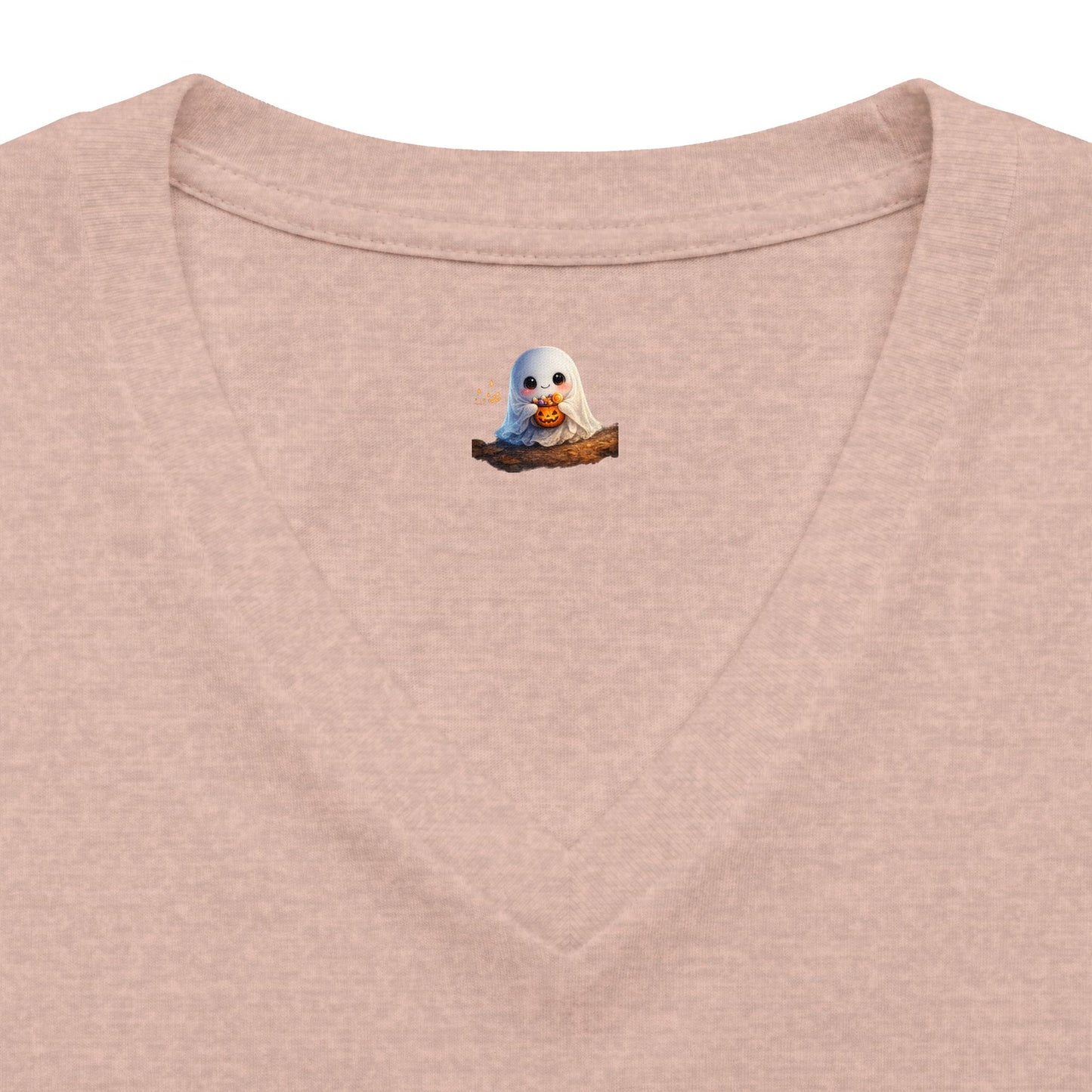 Women's V-Neck Tee — Halloween 'DADI' Colorful Drip Letters Design