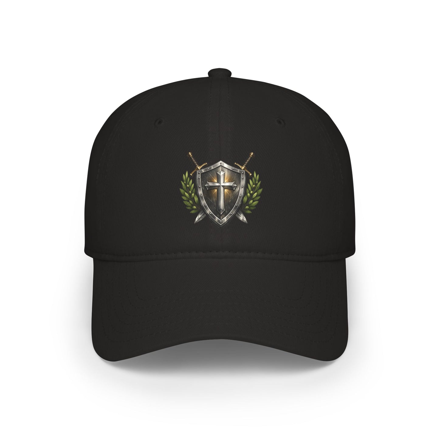 Shield & Swords Baseball Cap — Medieval Crest Hat for Knights, Renaissance Fairs & Cosplay
