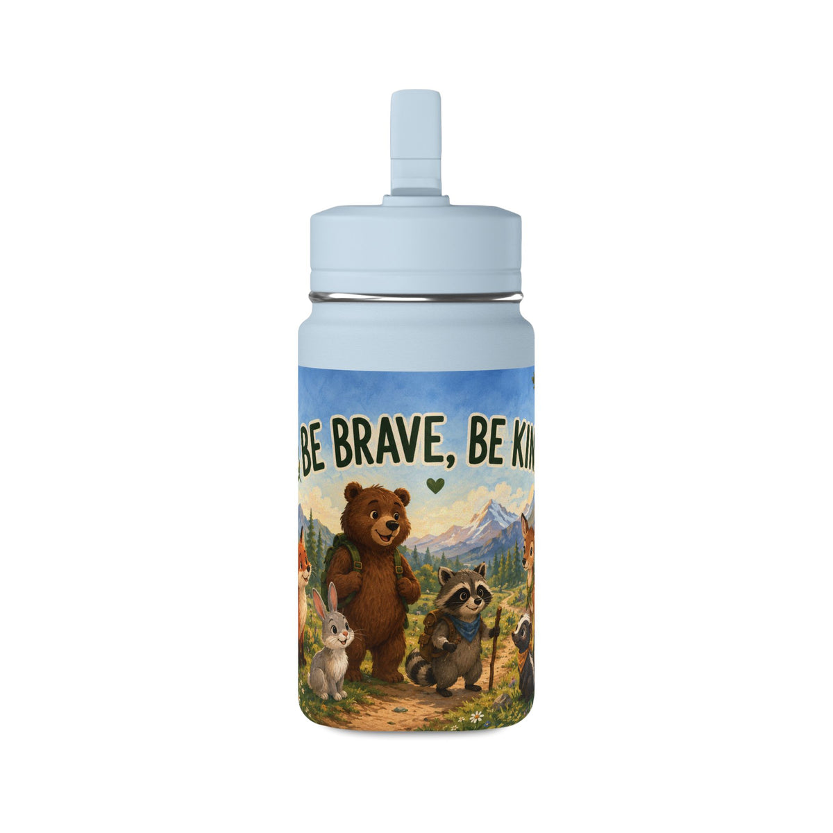 Mini Water Bottle — Be Brave, Be Kind Kids Stainless 14oz Bottle