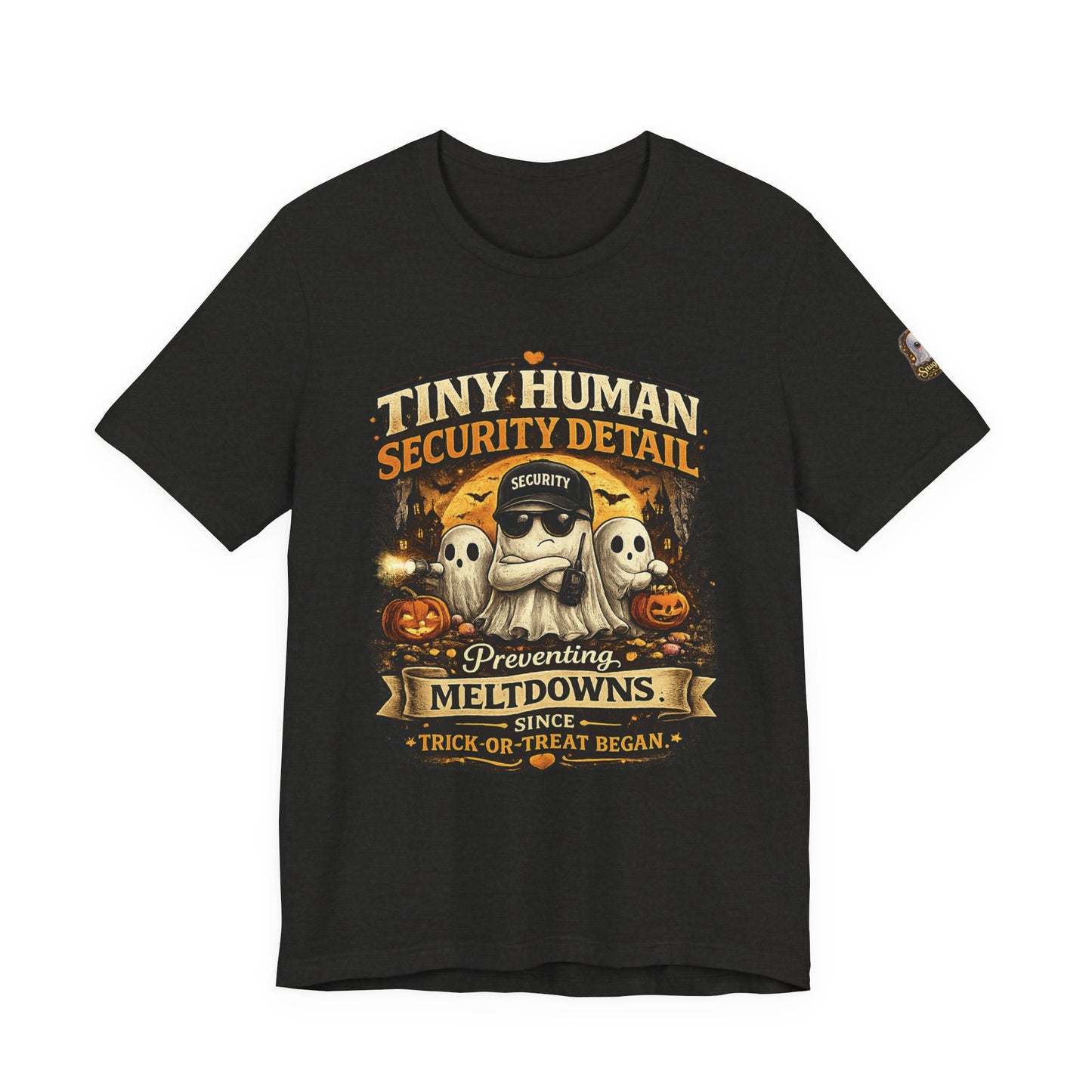 T-Shirt - Tiny Human Security Detail Halloween Baby Tee (Preventing Meltdowns)