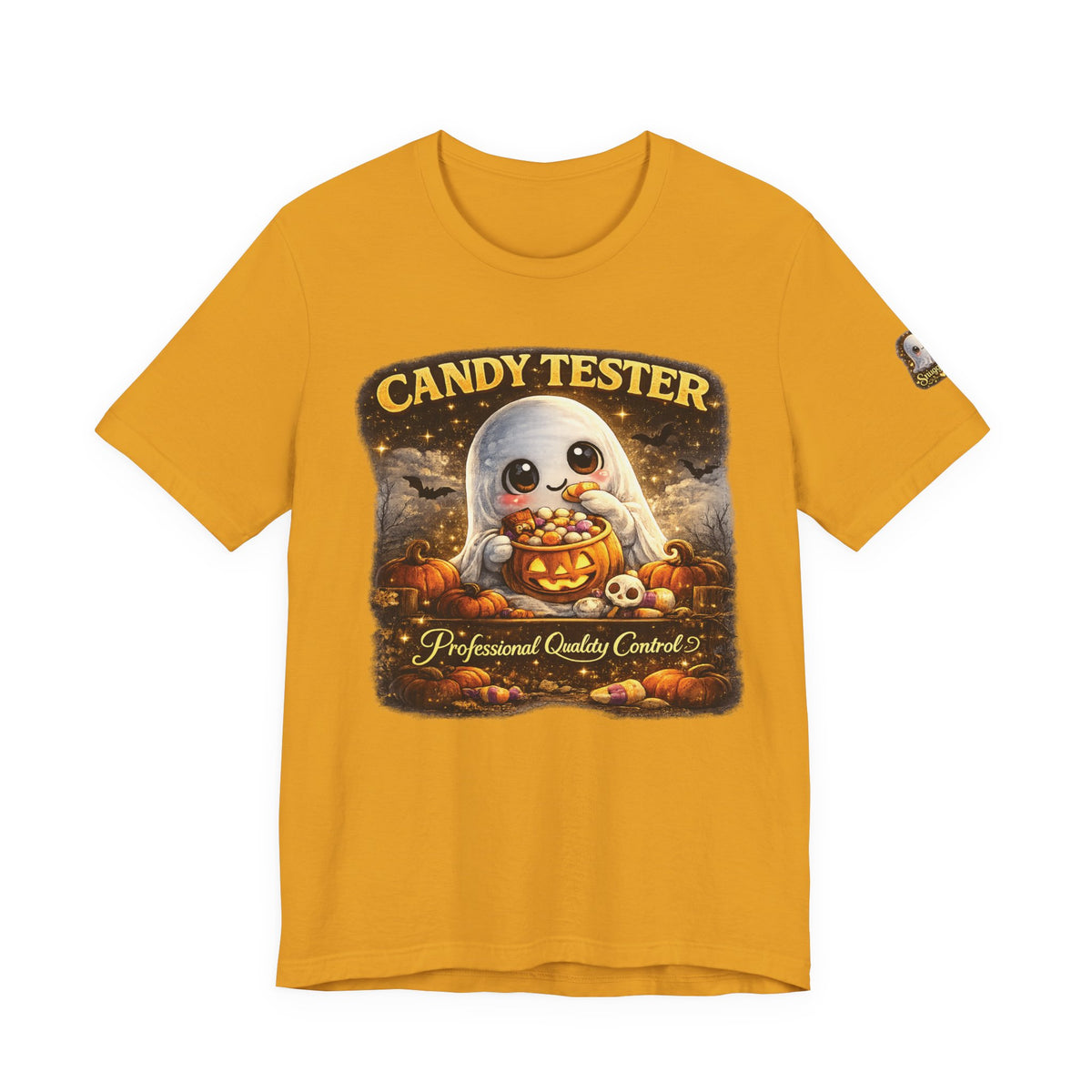 Candy Tester Ghost Halloween T-Shirt — Cute Pumpkin Trick-or-Treat Tee