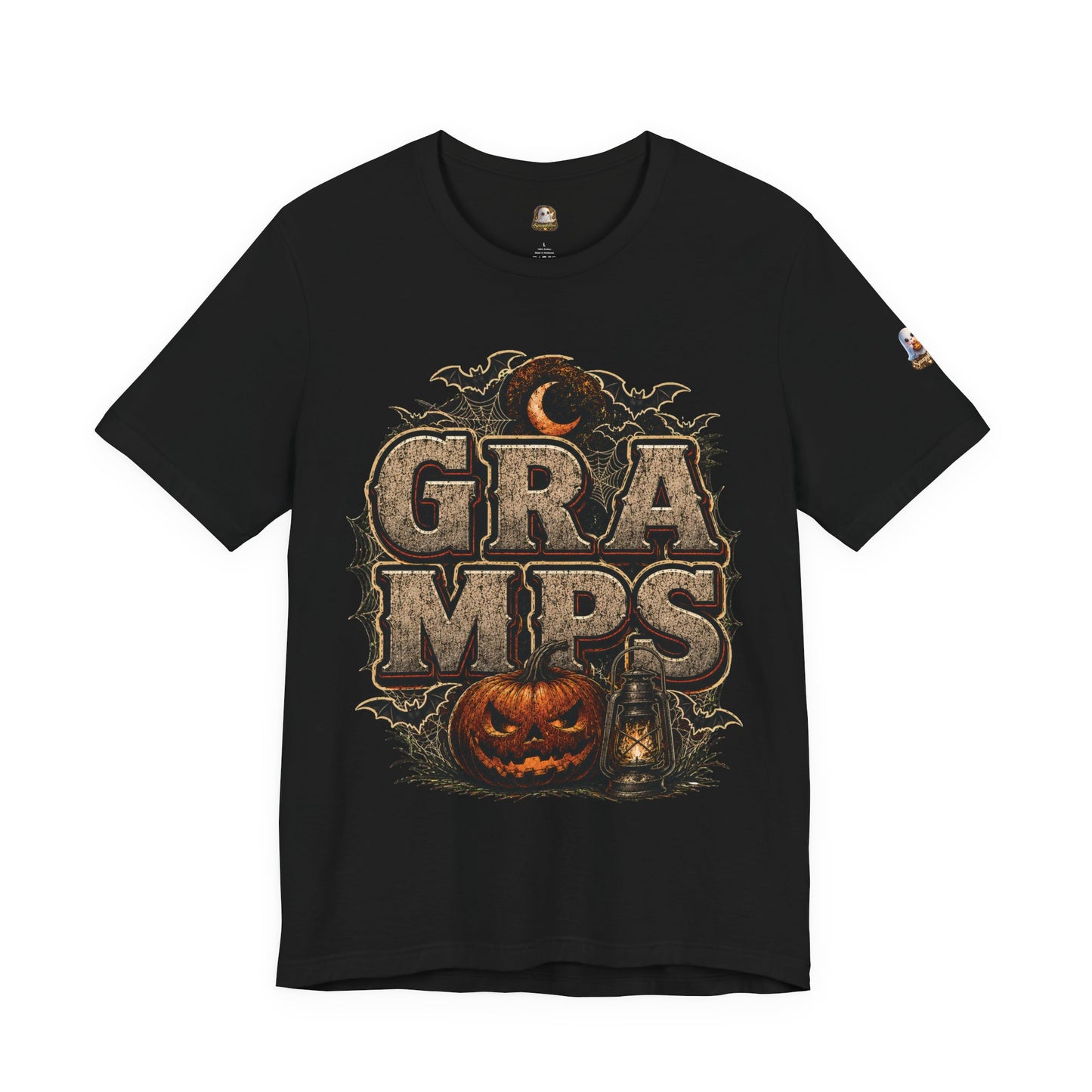 Gramps Halloween Tee — Vintage Pumpkin & Bats Grandfather Shirt