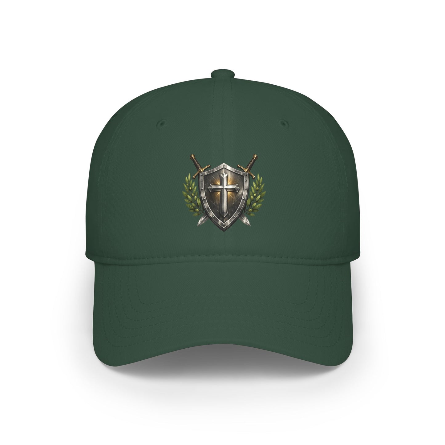 Shield & Swords Baseball Cap — Medieval Crest Hat for Knights, Renaissance Fairs & Cosplay