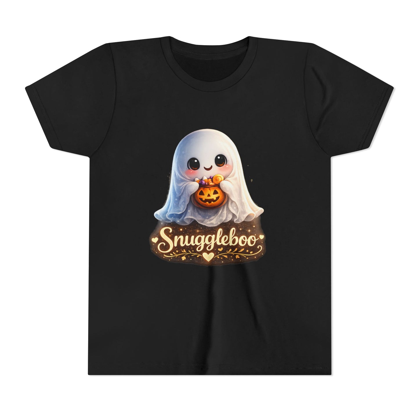 Youth Tee — Cute 'Snuggleboo' Ghost Halloween T-Shirt