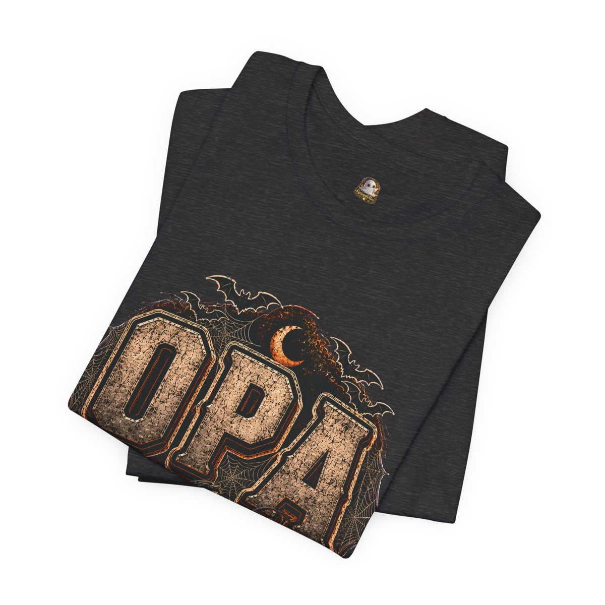 OPA Halloween Tee — Vintage Pumpkin, Lantern & Bat Graphic T-Shirt