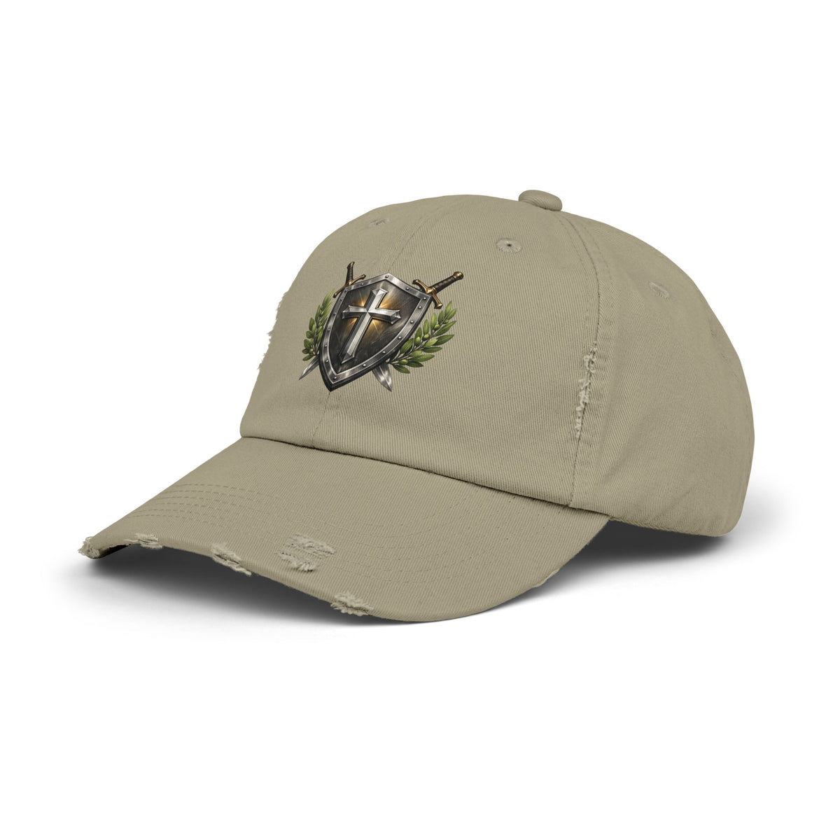 Distressed Shield & Swords Baseball Cap