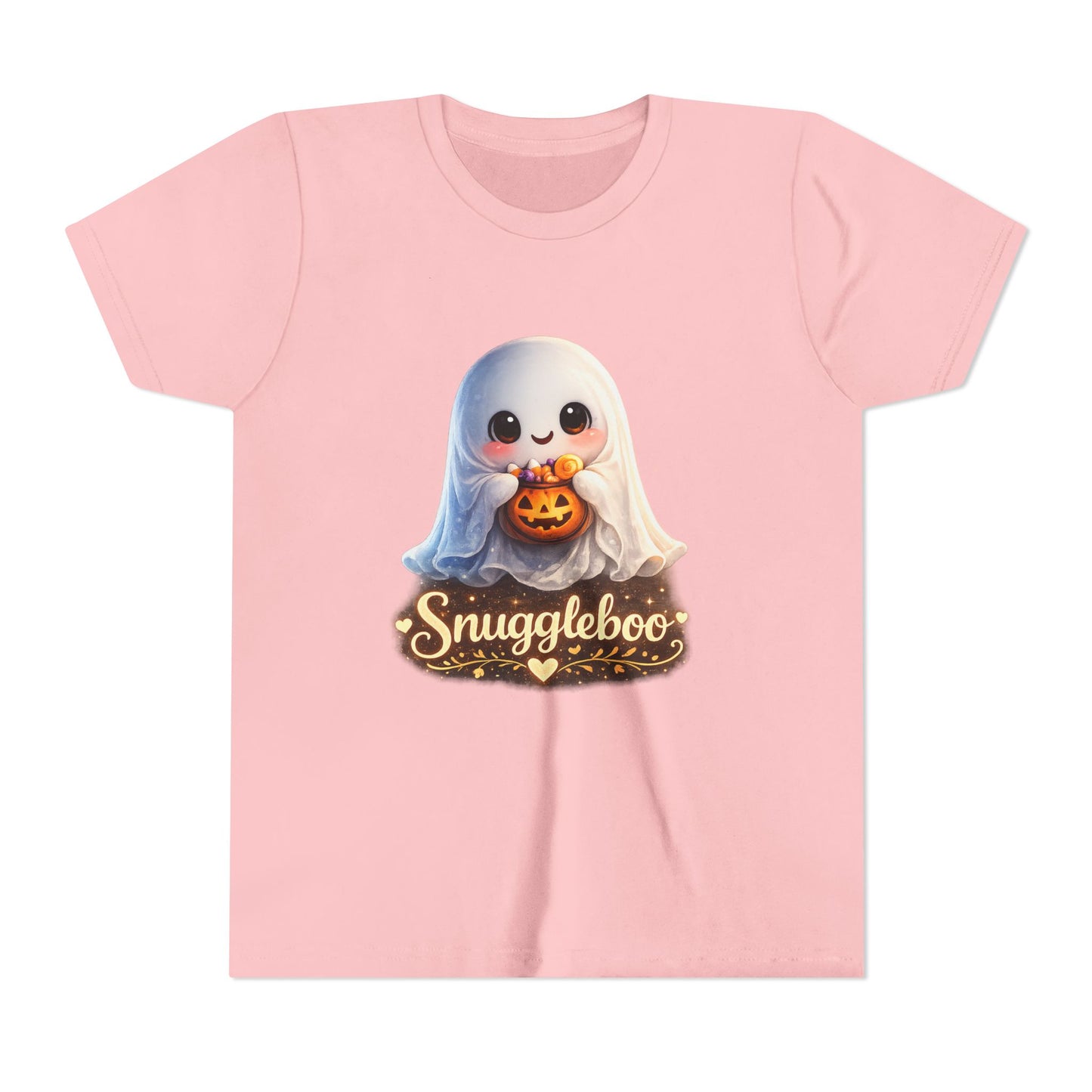 Youth Tee — Cute 'Snuggleboo' Ghost Halloween T-Shirt