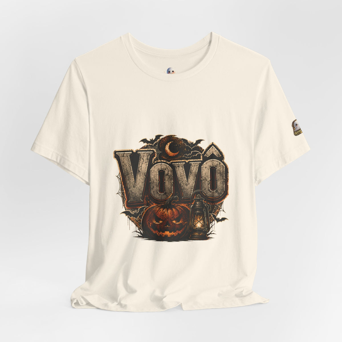 Vovó Halloween Tee — Vintage Pumpkin & Haunted Moon Graphic T-Shirt