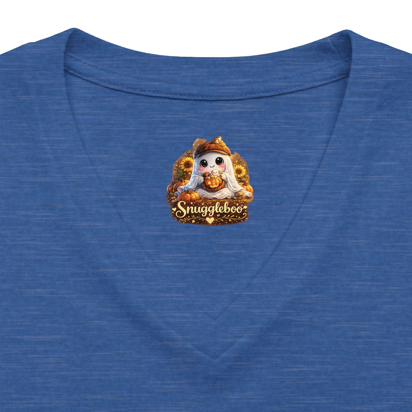 Halloween Mee Maw V-Neck Tee — Cute Haunted Grandma Graphic
