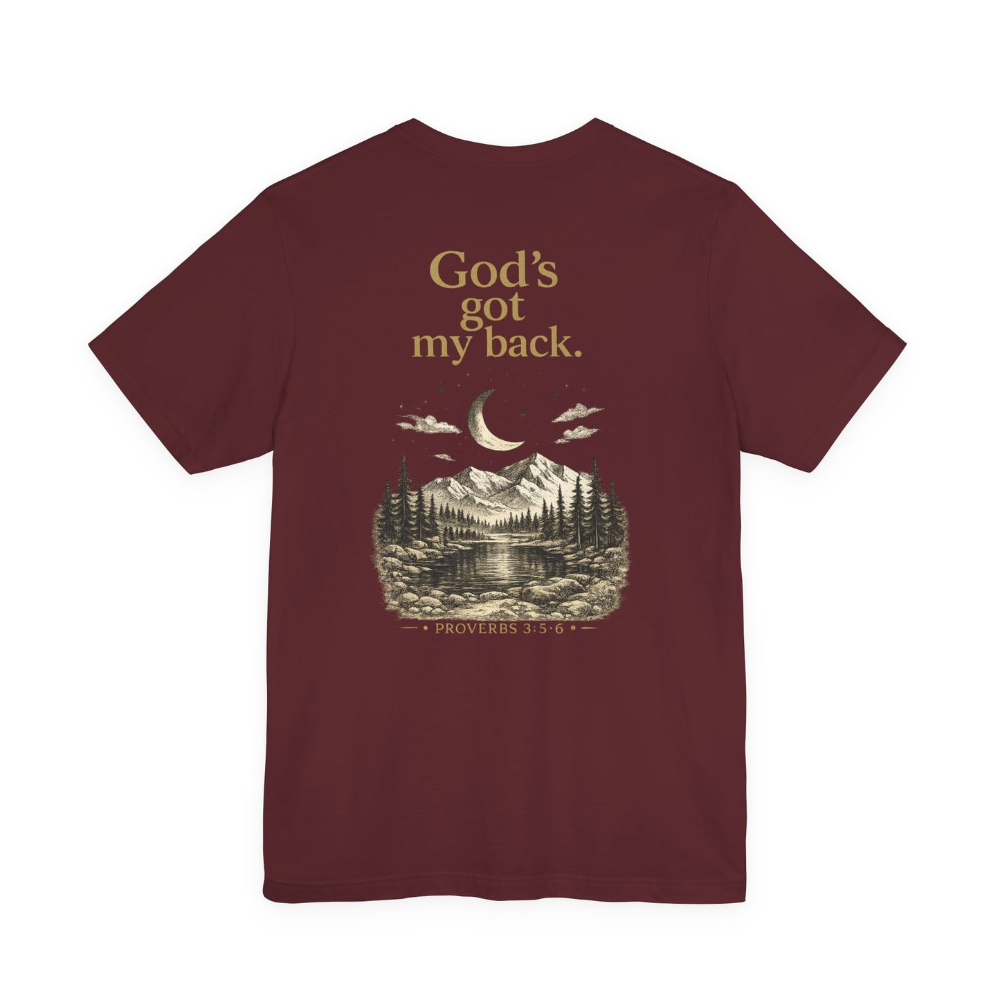 God’s Got My Back Tee — Faith-Based Mountain Graphic T-Shirt