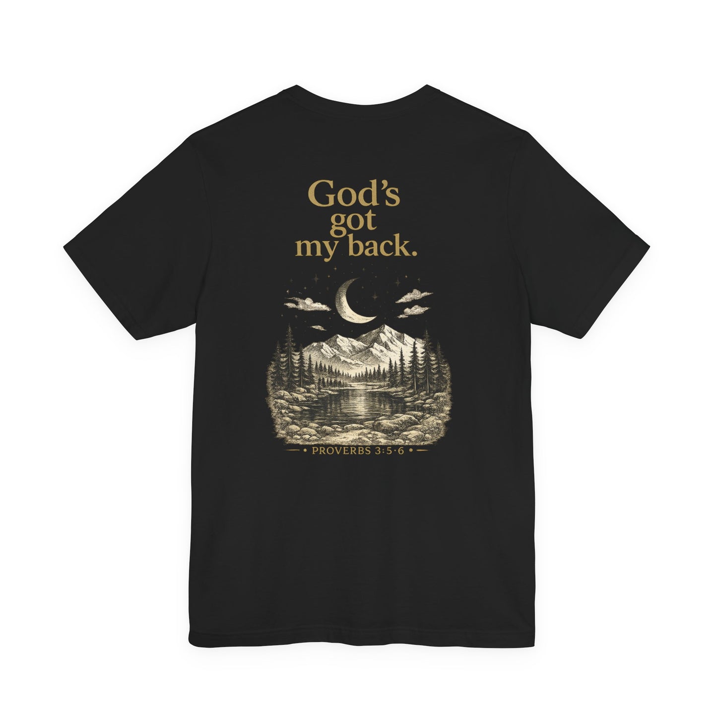 God’s Got My Back Tee — Faith-Based Mountain Graphic T-Shirt