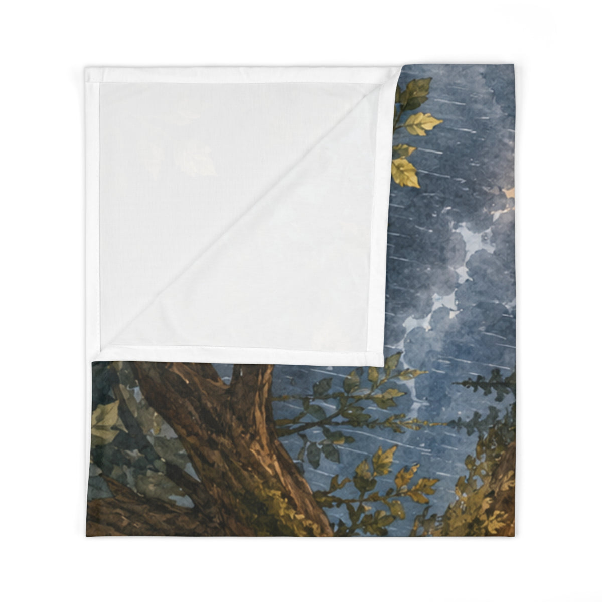 Baby Swaddle Blanket — Woodland Animals with Psalm 56:3 Inspirational Nursery Swaddle