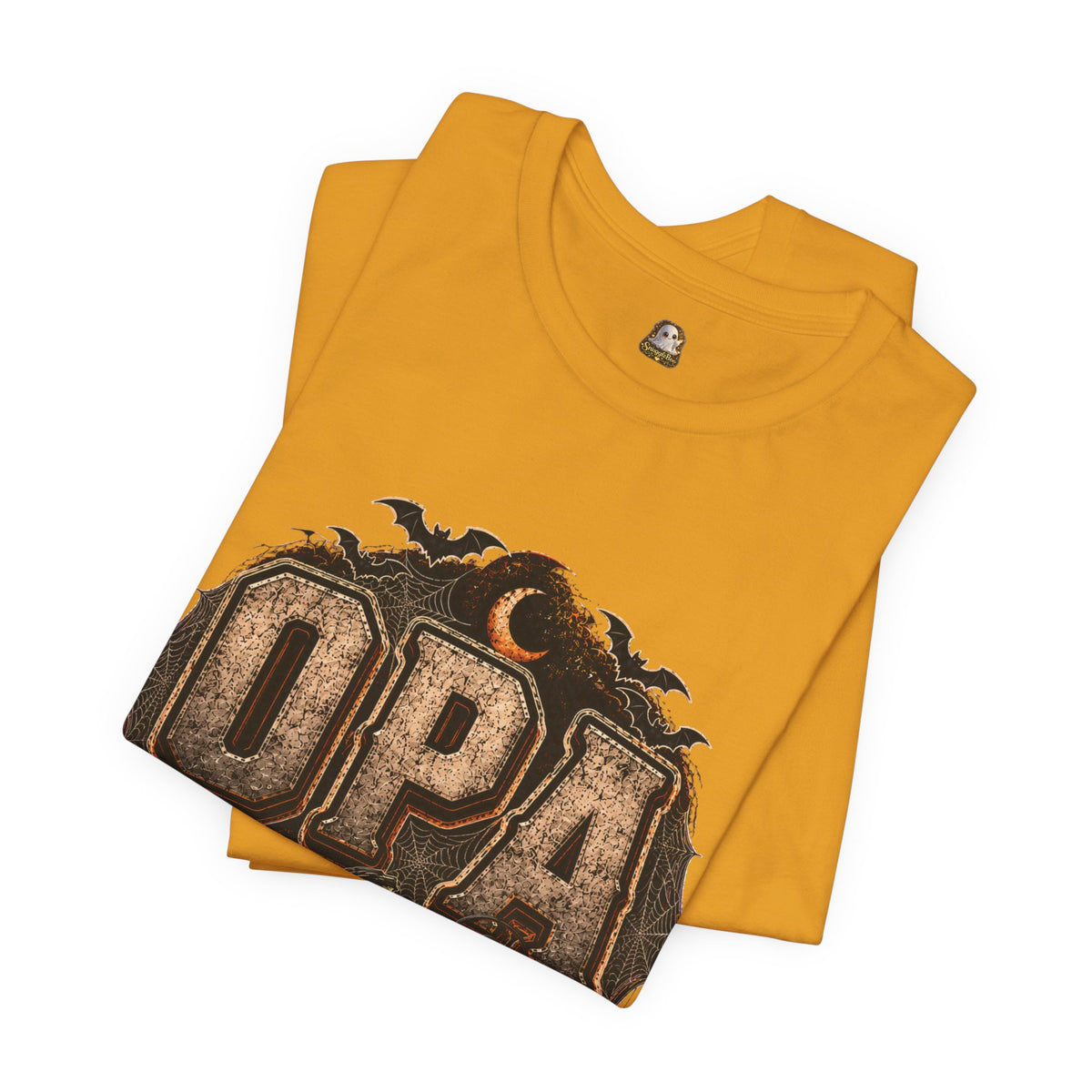 OPA Halloween Tee — Vintage Pumpkin, Lantern & Bat Graphic T-Shirt