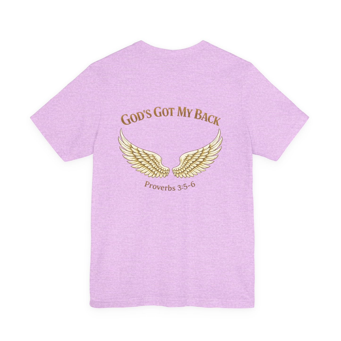 God's Got My Back T-Shirt — Wings & Shield Christian Tee (Proverbs 3:5-6)