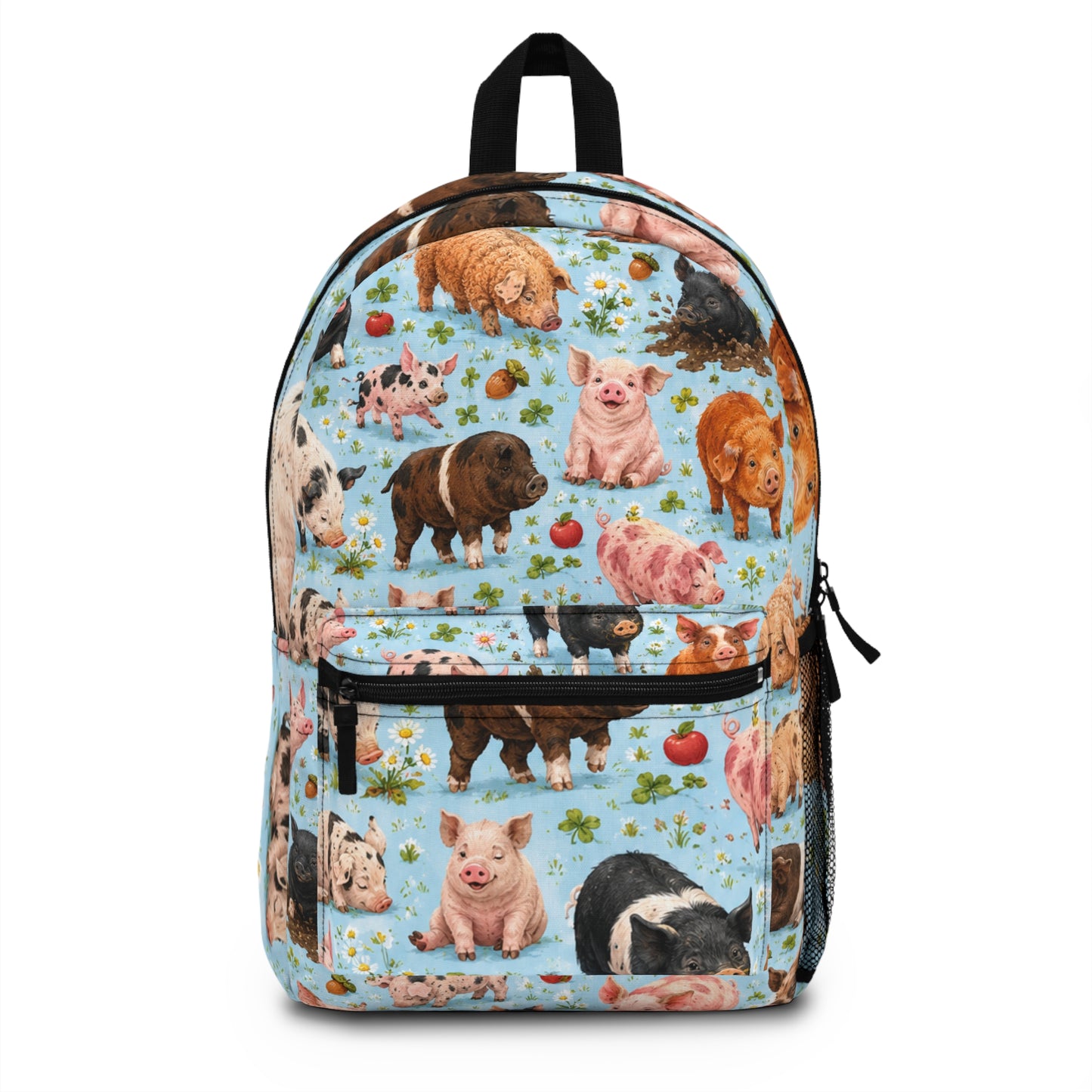 Cute Farm Pig Print Backpack — Kids & Animal Lovers School Bag