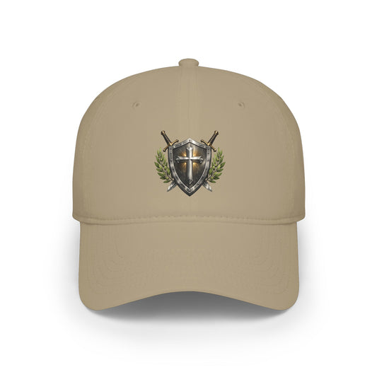 Shield & Swords Baseball Cap — Medieval Crest Hat for Knights, Renaissance Fairs & Cosplay