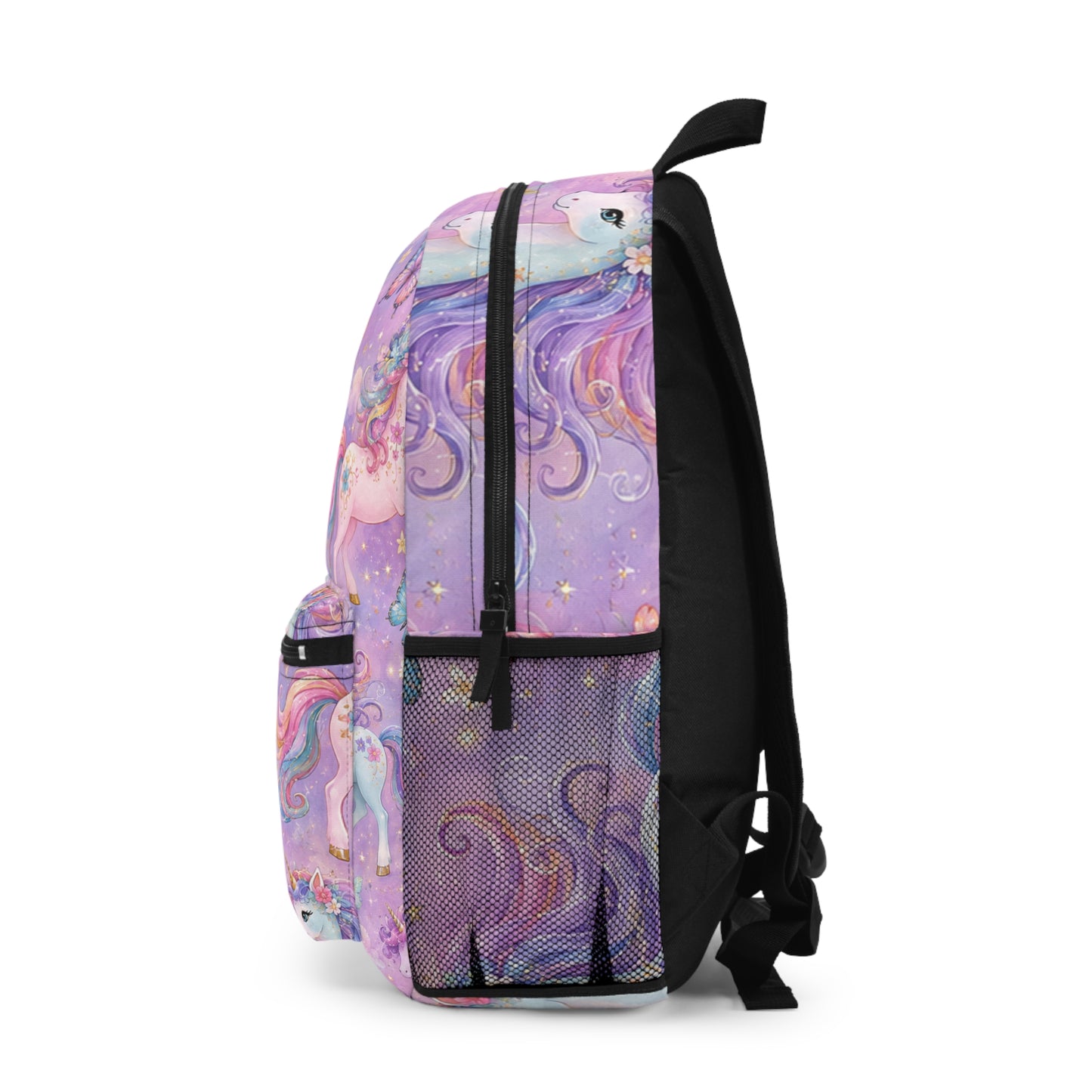 Unicorn Magic Backpack - Pastel Rainbow Unicorns & Butterflies Kids School Bag