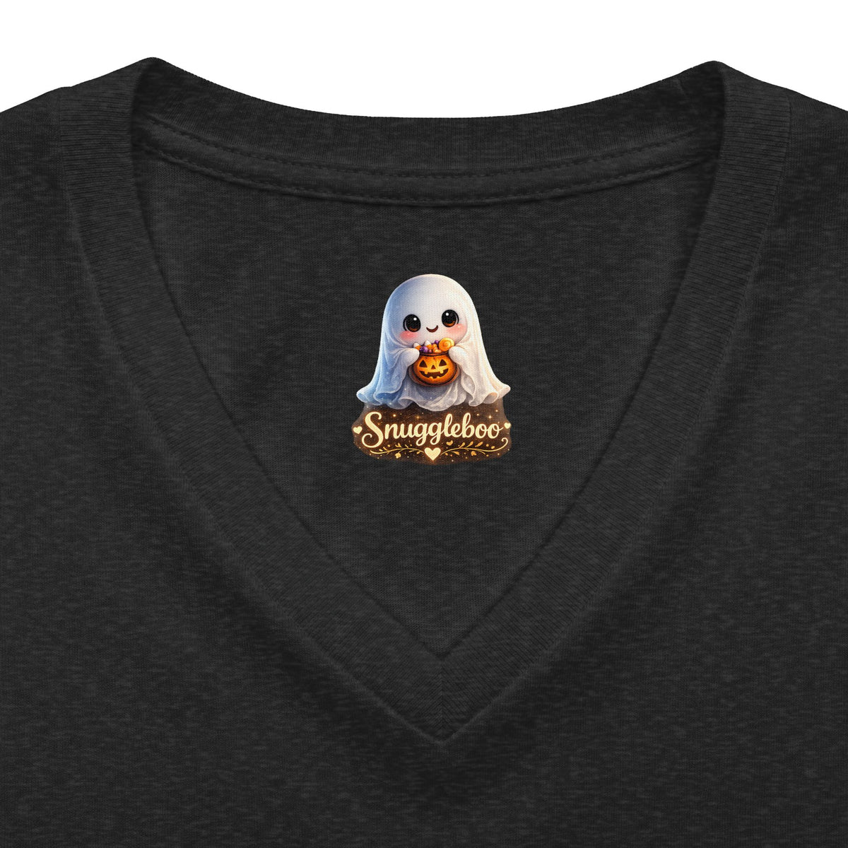 NoNna Halloween V-Neck Tee — Cute Ghost & Pumpkin Grandma Shirt