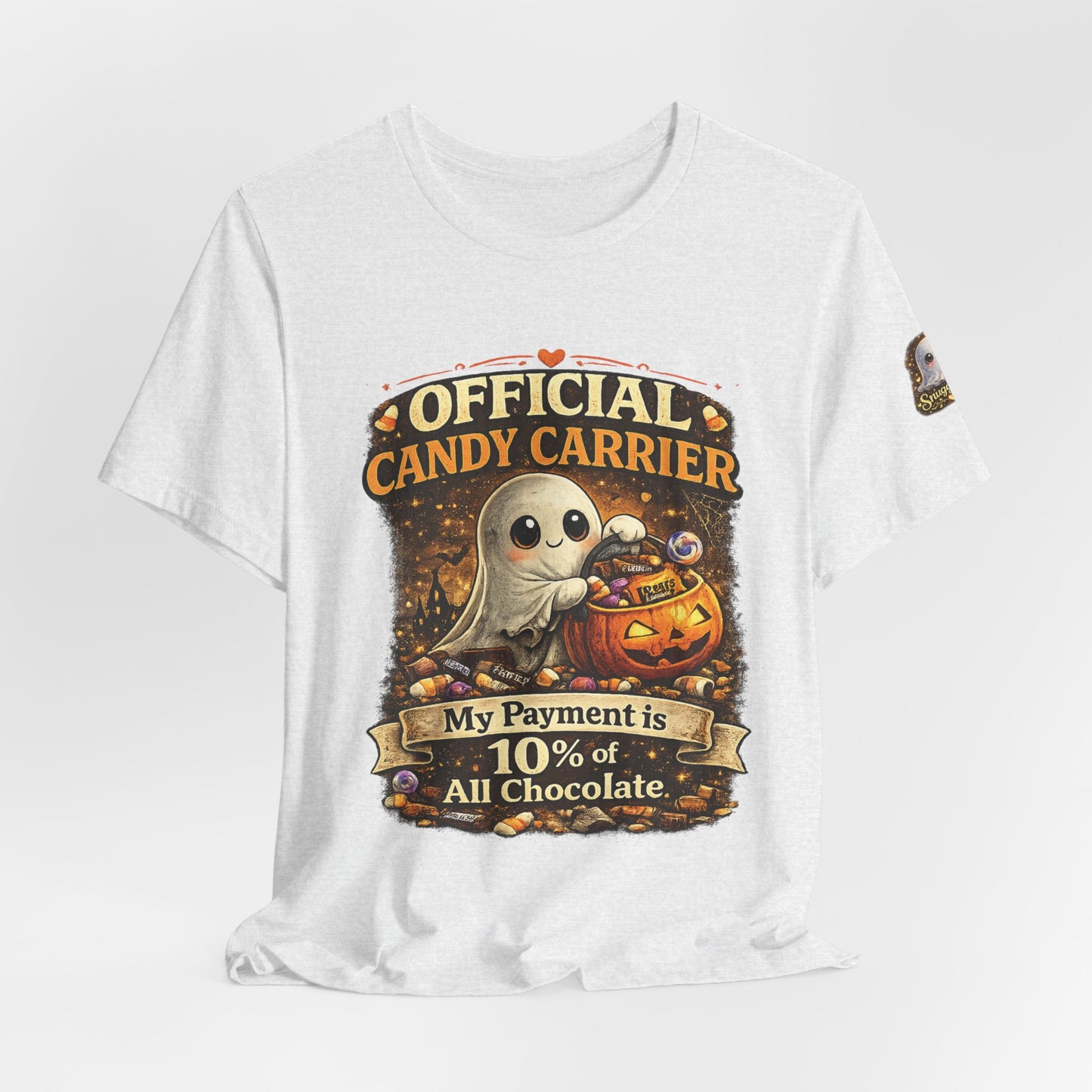 Official Candy Carrier T‑Shirt — "My Payment is 10% of All Chocolate" Halloween Tee
