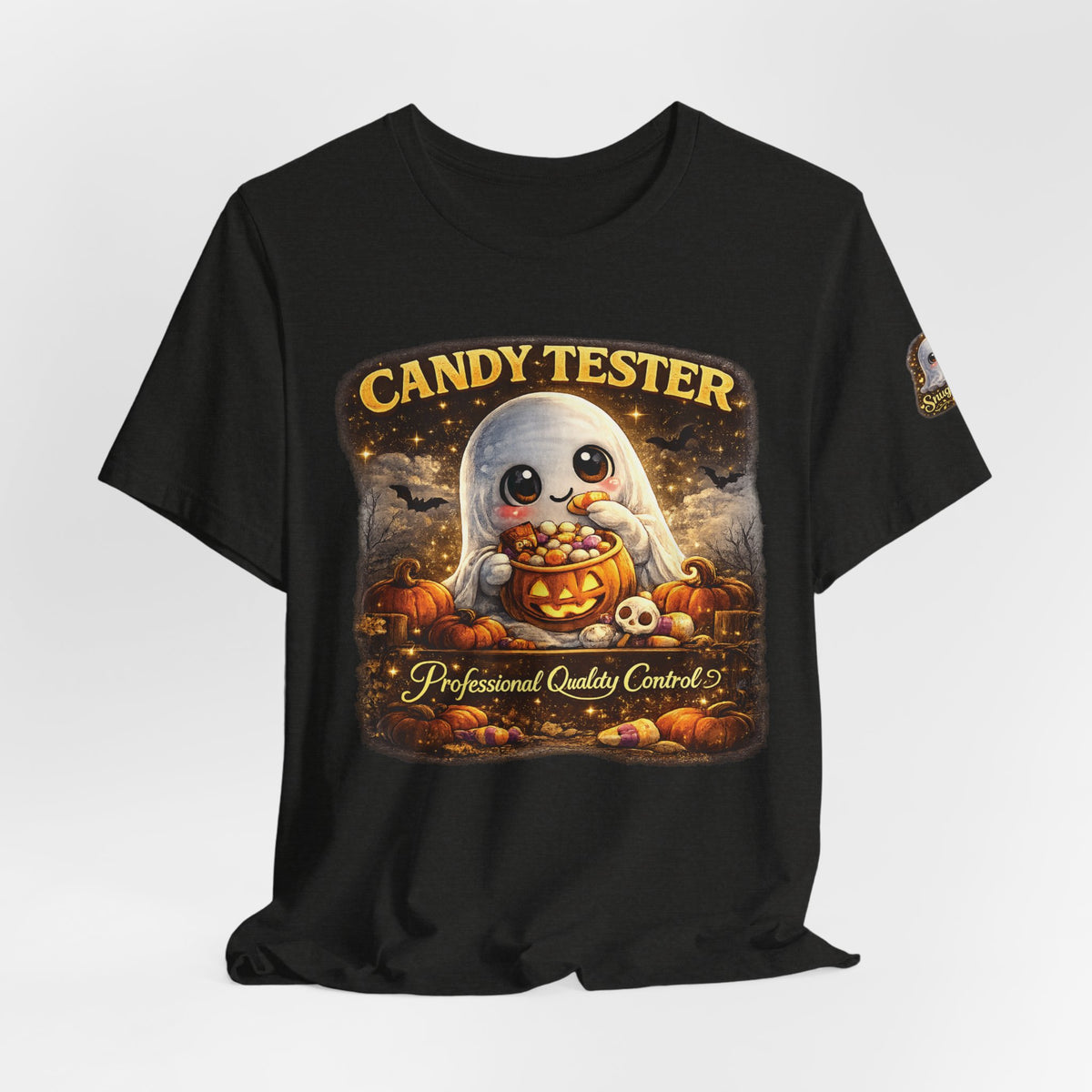 Candy Tester Ghost Halloween T-Shirt — Cute Pumpkin Trick-or-Treat Tee