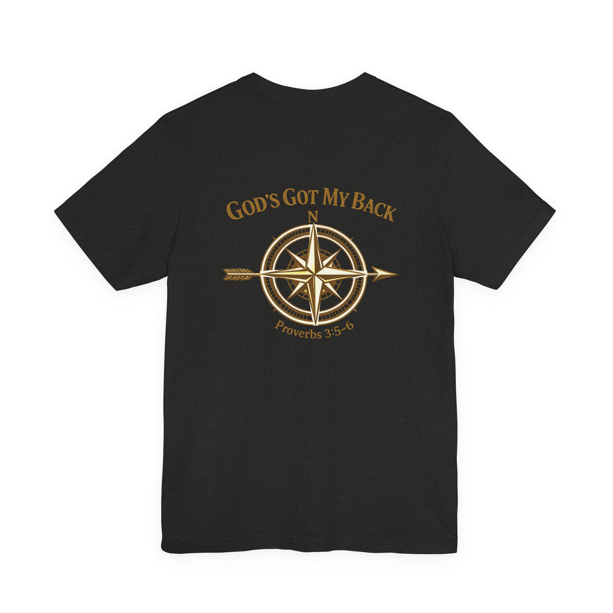 God’s Got My Back Compass T‑Shirt — Proverbs 3:5‑6 Inspirational Tee