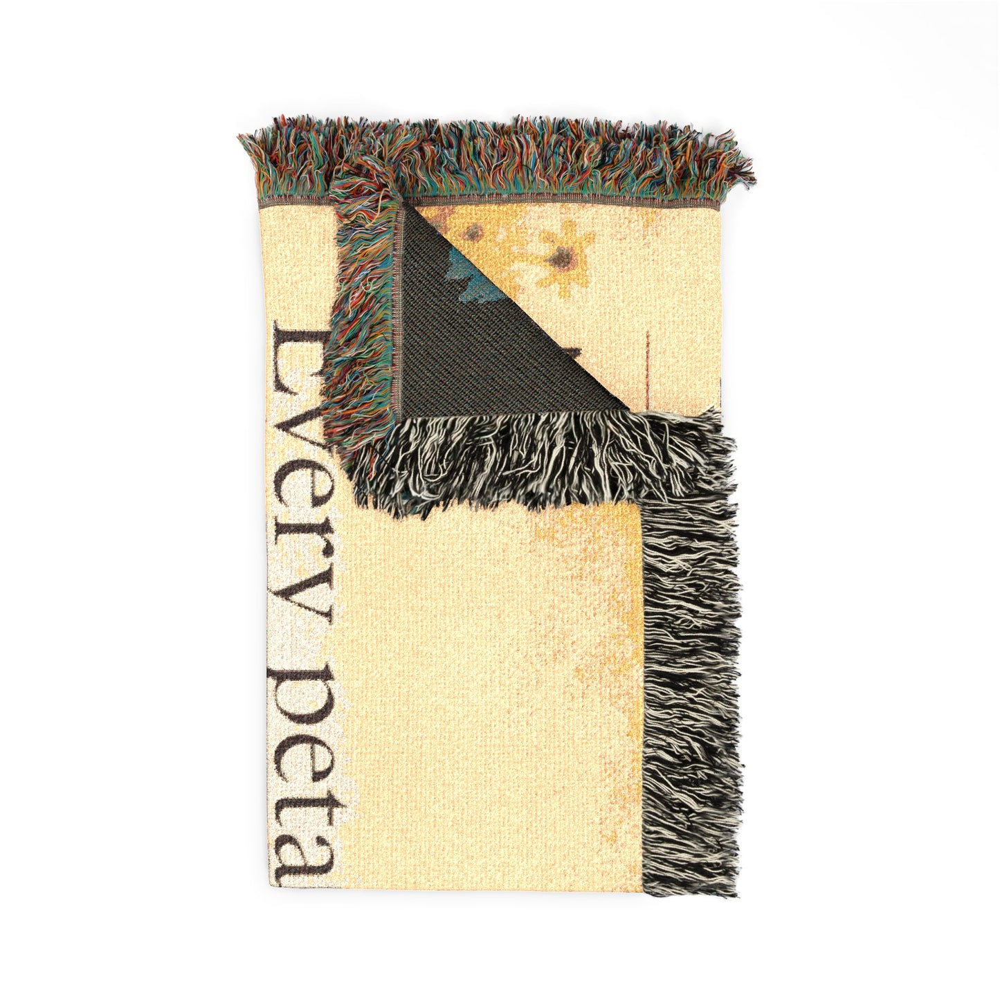 Inspirational Floral Woven Blanket — "Every Petal Whispers of His Care" (Scripture Matthew 6:28–30)