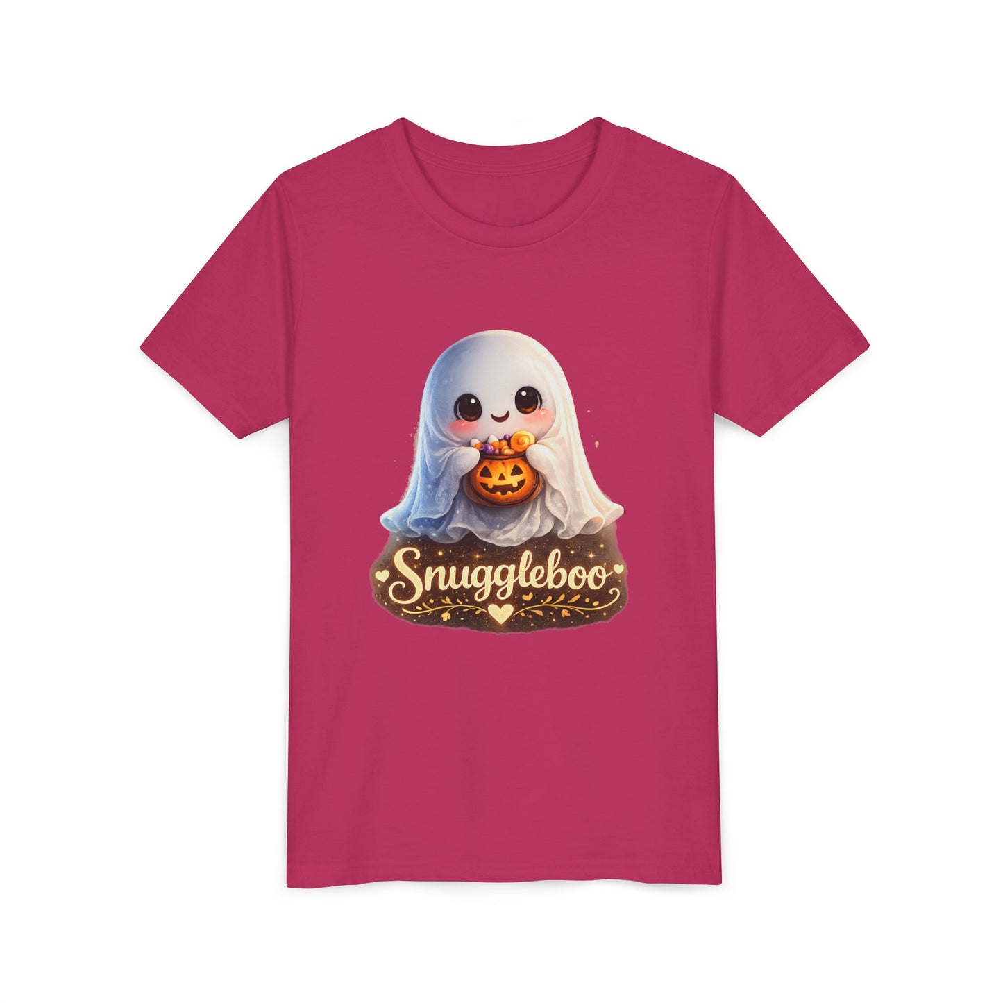 Youth Tee — Cute 'Snuggleboo' Ghost Halloween T-Shirt