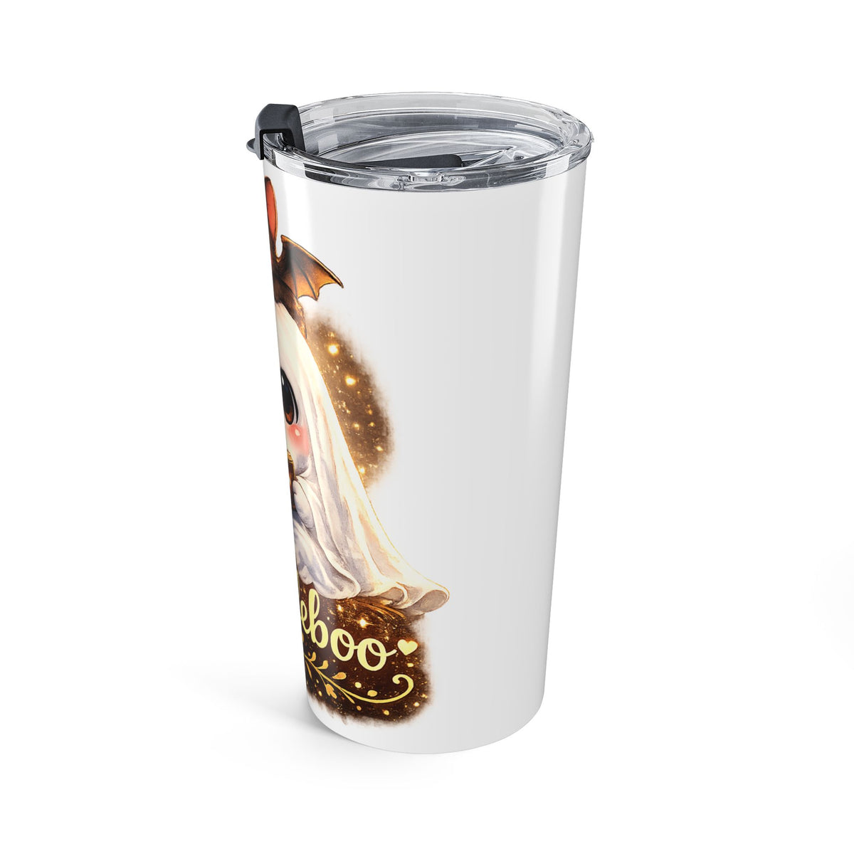 20oz Snuggleboo Tumbler — Cute Ghost & Bat Insulated Travel Mug