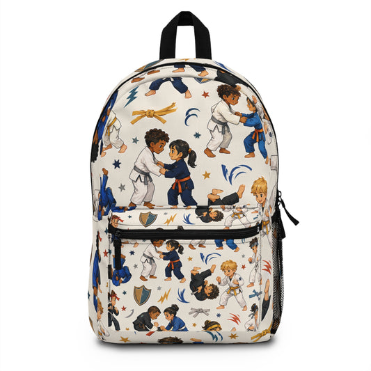 Kids Martial Arts Backpack – Cute Karate Kids Pattern School Bag