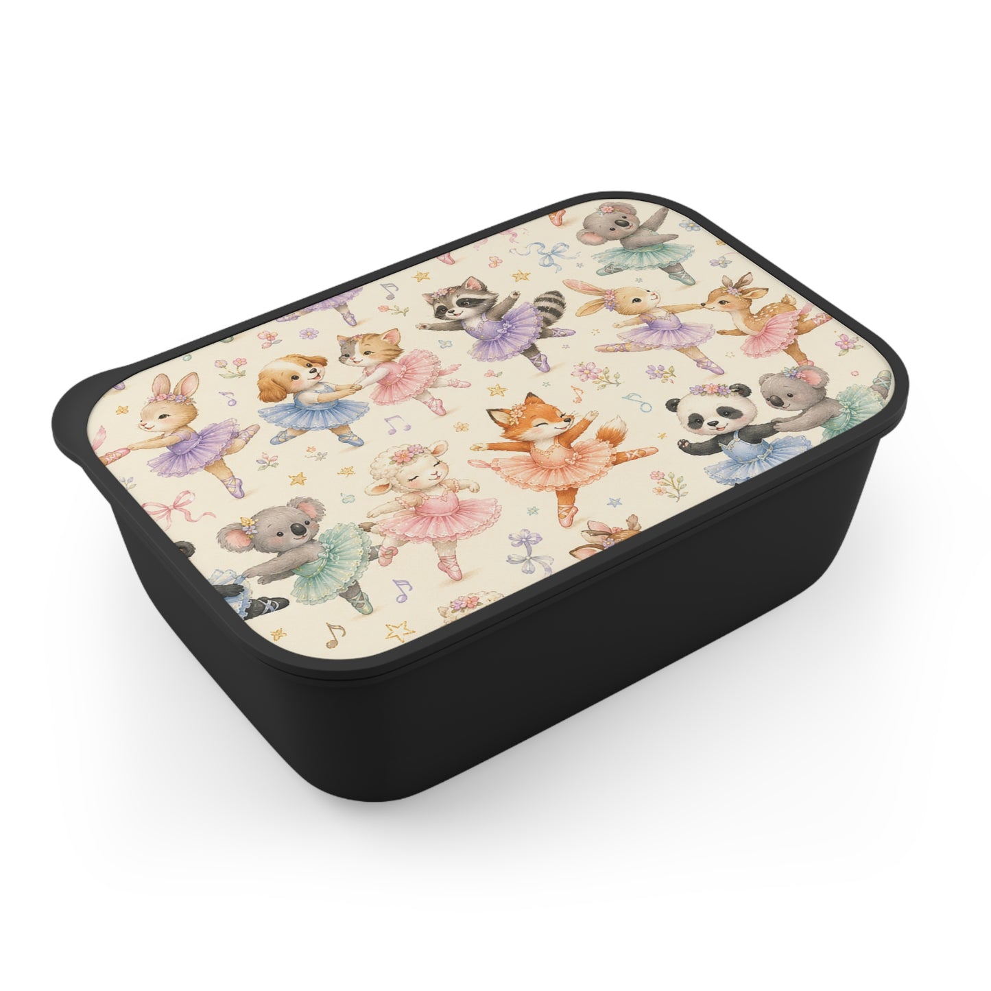 Ballet Animal Kids Bento Box with Band & Utensils