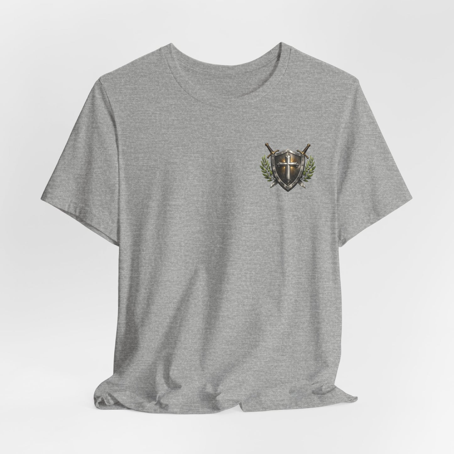 Christian Tee — "God's Got My Back" Floral Chest & Back Print