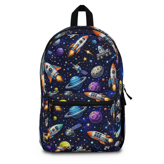 Galaxy Rocket Backpack — Kids Space School Bag with Planets & Rockets