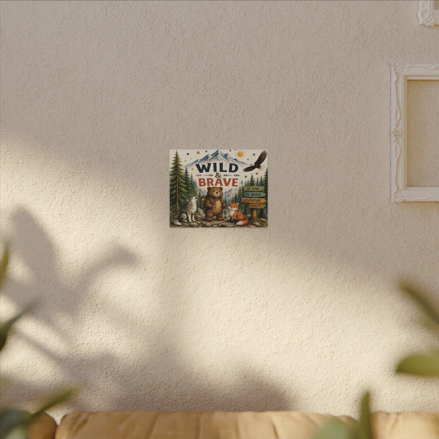 Wild & Brave Woodland Canvas Wall Art — Adventure Nursery Decor