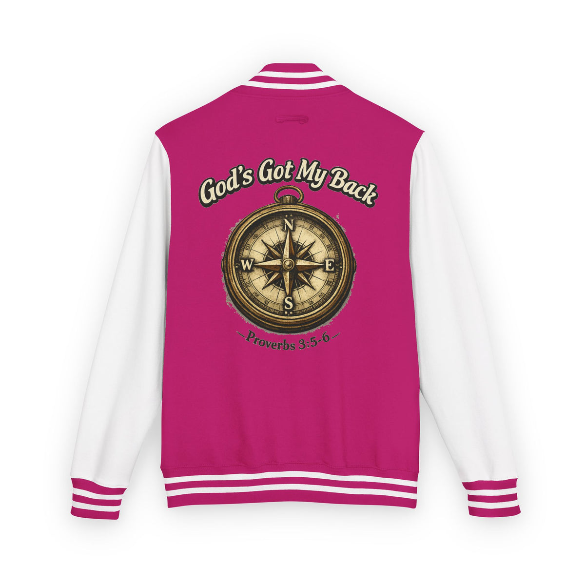 Letterman Jacket — "God's Got My Back" Compass Christian Varsity Jacket