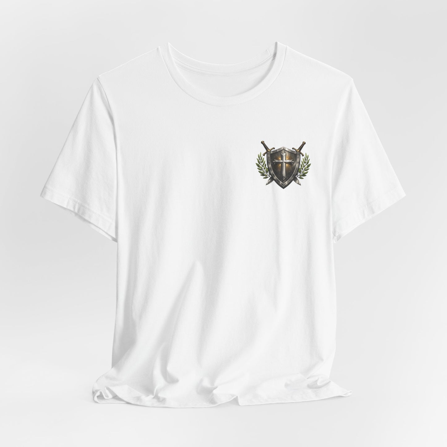 Christian Tee — "God's Got My Back" Floral Chest & Back Print