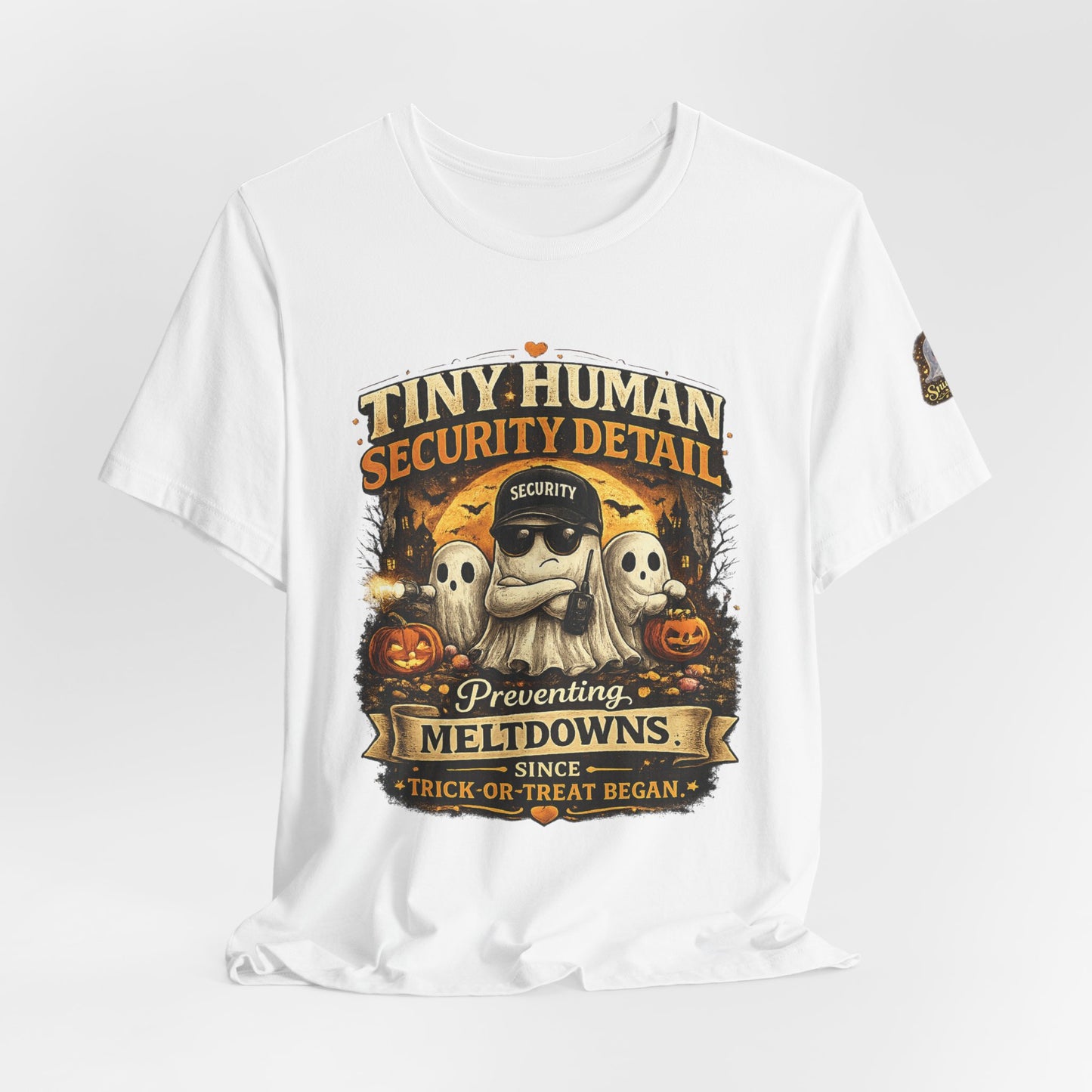 T-Shirt - Tiny Human Security Detail Halloween Baby Tee (Preventing Meltdowns)
