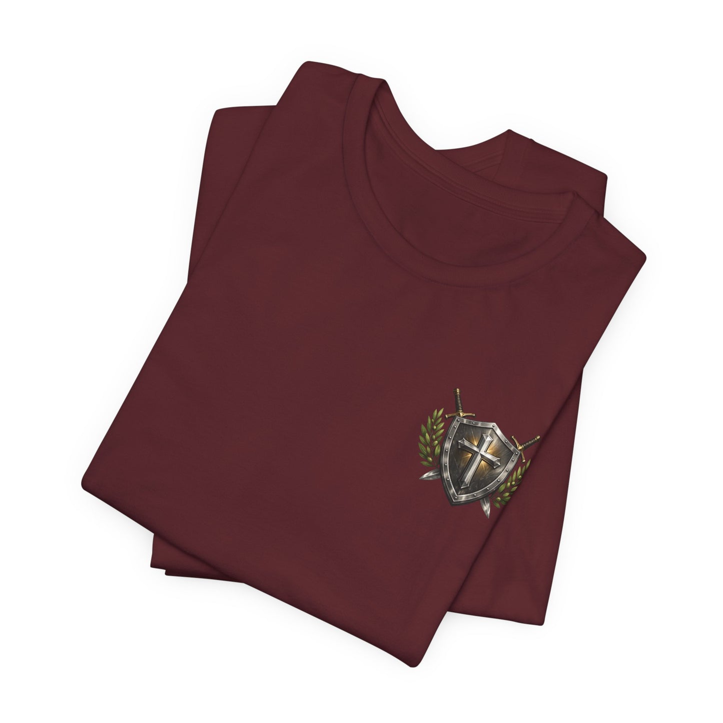 God's Got My Back Shield Tee — Christian Faith Cross T-Shirt