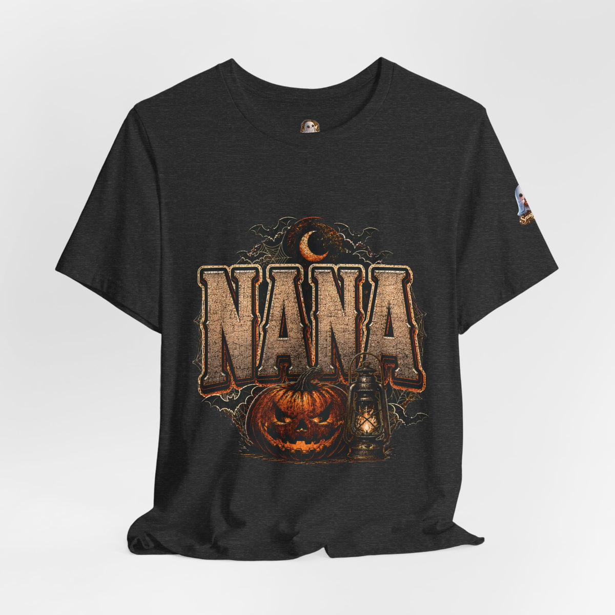 Nana Halloween Tee — Pumpkin, Bats & Lantern Graphic Shirt