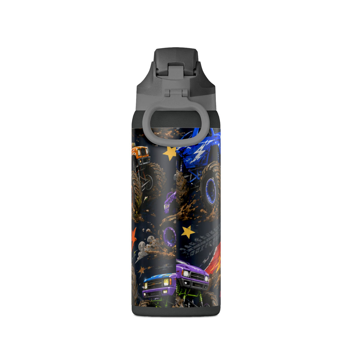 Monster Truck Insulated Water Bottle — 32oz Stainless Steel, Kids Racing Design