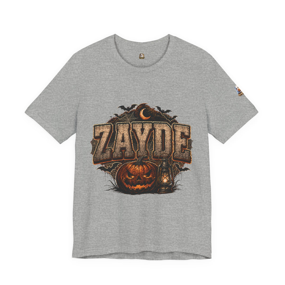 Halloween Pumpkin Name Tee — “ZAYDE” Vintage Spooky Graphic T-Shirt