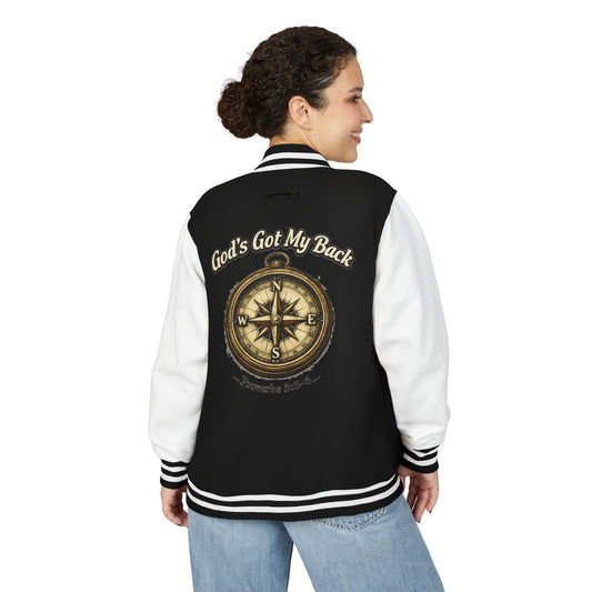 Letterman Jacket — "God's Got My Back" Compass Christian Varsity Jacket