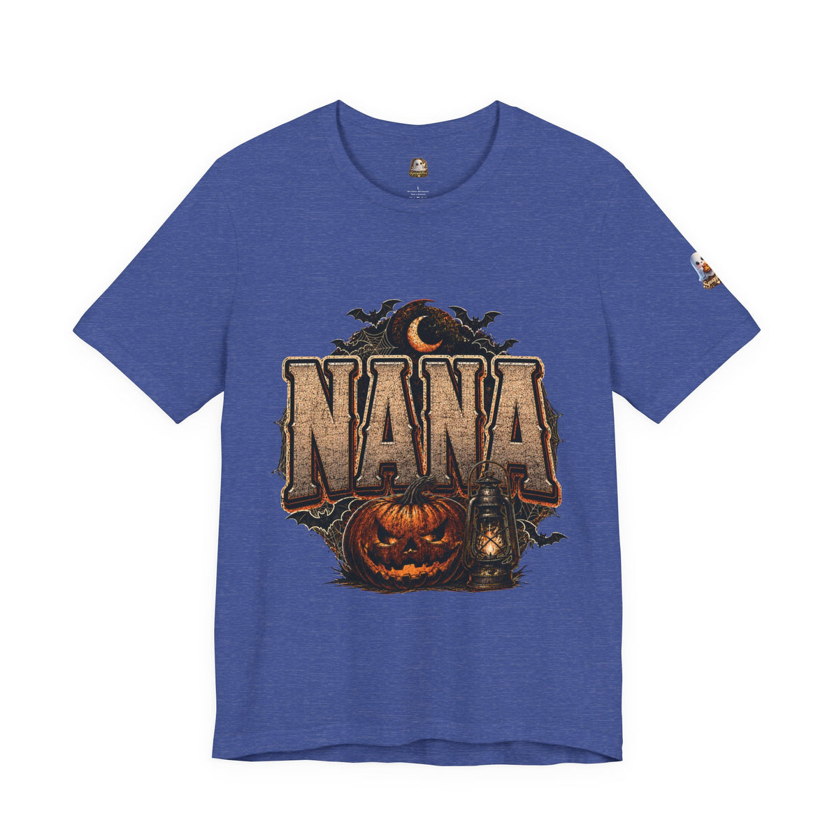 Nana Halloween Tee — Pumpkin, Bats & Lantern Graphic Shirt