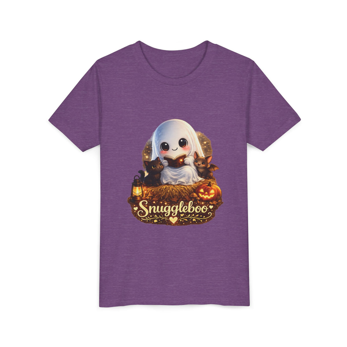 Kids Halloween Ghost Tee – "Snuggleboo" Cute Spooky Pumpkin Design