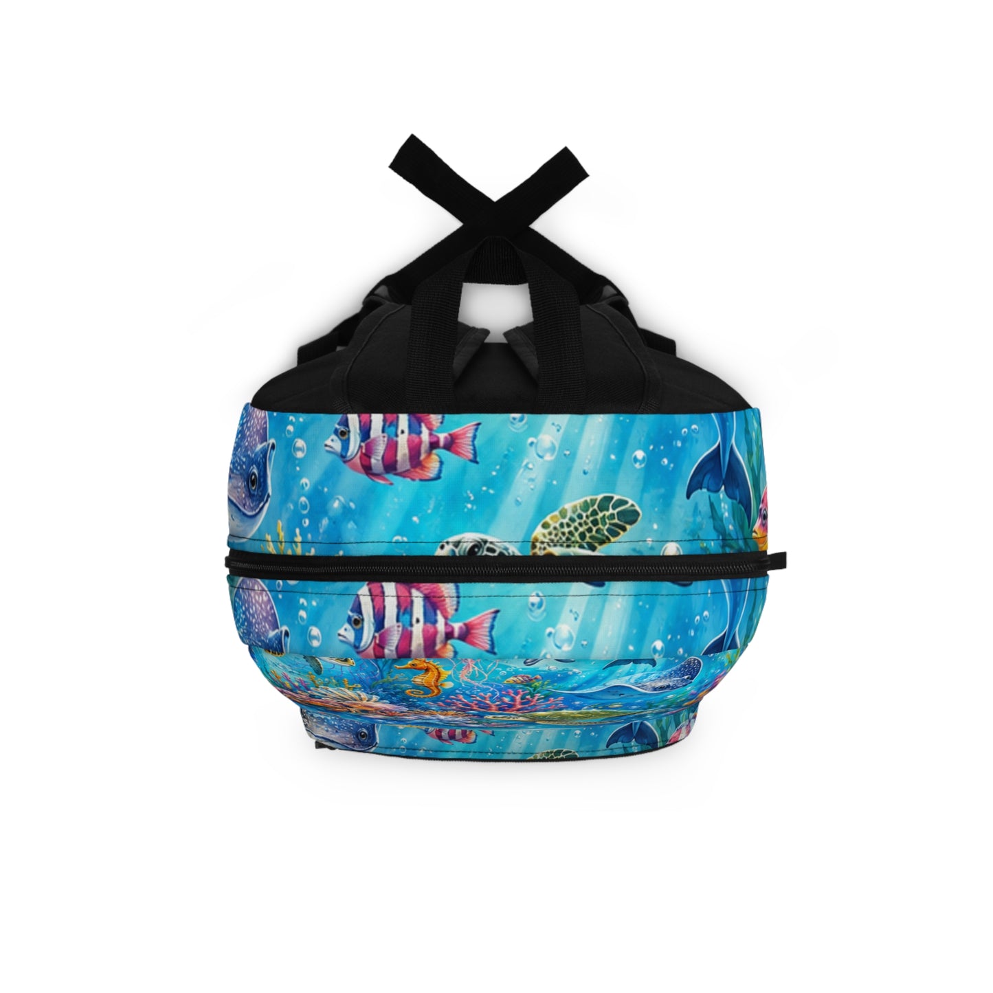 Ocean Life Backpack — Colorful Marine Animals School & Travel Bag