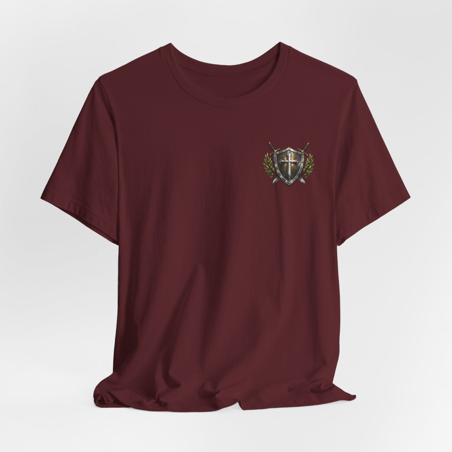 God's Got My Back Shield Tee — Christian Faith Cross T-Shirt