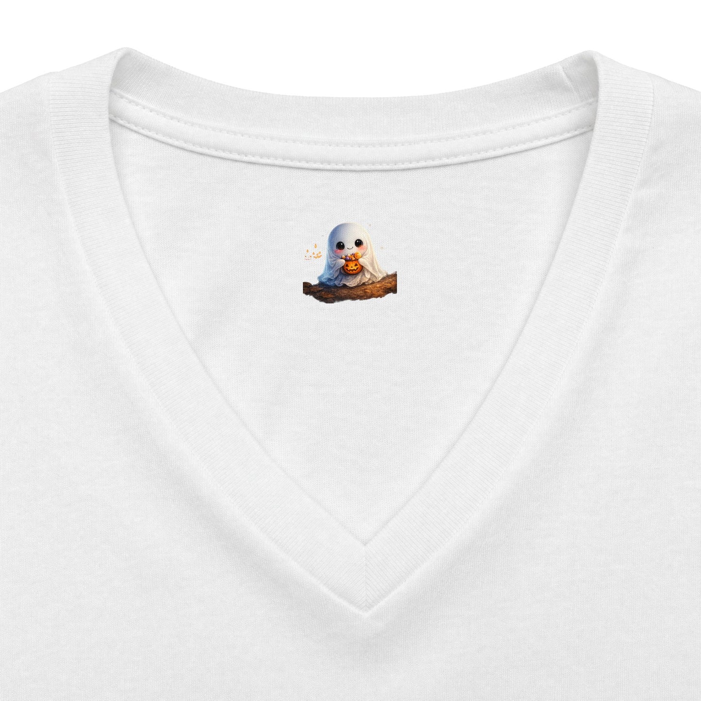 Women's V-Neck Tee — Halloween 'DADI' Colorful Drip Letters Design