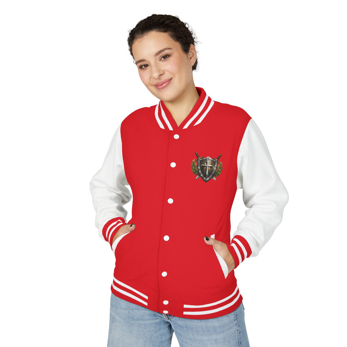 Letterman Jacket — "God's Got My Back" Compass Christian Varsity Jacket
